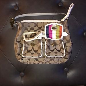 Signature Coach Mini Coach Bag w/matching wallet